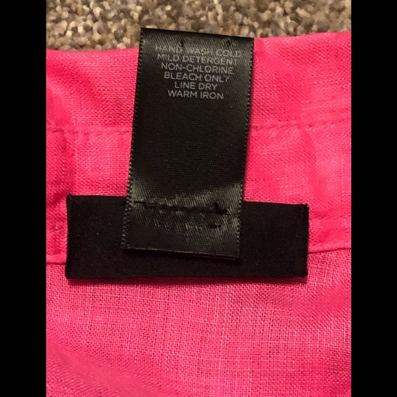 Avenue 30/32  Button Up Shirt Top🌷100%  Linen Summer Classic - Picture 7 of 9